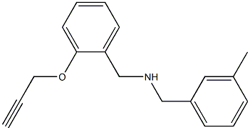 [(3-methylphenyl)methyl]({[2-(prop-2-yn-1-yloxy)phenyl]methyl})amine Struktur