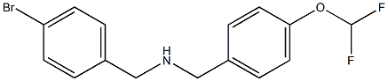 [(4-bromophenyl)methyl]({[4-(difluoromethoxy)phenyl]methyl})amine Struktur