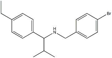 [(4-bromophenyl)methyl][1-(4-ethylphenyl)-2-methylpropyl]amine Struktur