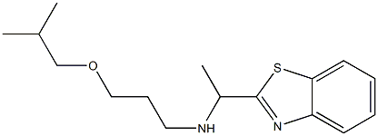 [1-(1,3-benzothiazol-2-yl)ethyl][3-(2-methylpropoxy)propyl]amine Struktur