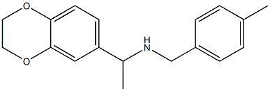 [1-(2,3-dihydro-1,4-benzodioxin-6-yl)ethyl][(4-methylphenyl)methyl]amine Struktur