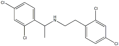 [1-(2,4-dichlorophenyl)ethyl][2-(2,4-dichlorophenyl)ethyl]amine Struktur