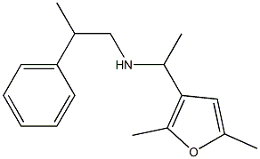 [1-(2,5-dimethylfuran-3-yl)ethyl](2-phenylpropyl)amine Struktur