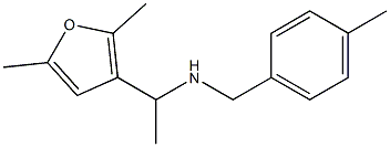 [1-(2,5-dimethylfuran-3-yl)ethyl][(4-methylphenyl)methyl]amine Struktur