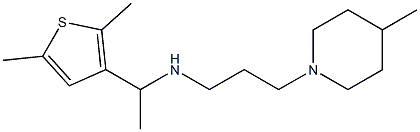 [1-(2,5-dimethylthiophen-3-yl)ethyl][3-(4-methylpiperidin-1-yl)propyl]amine Struktur