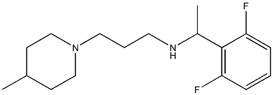 [1-(2,6-difluorophenyl)ethyl][3-(4-methylpiperidin-1-yl)propyl]amine Struktur