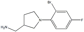 [1-(2-bromo-4-fluorophenyl)pyrrolidin-3-yl]methanamine Struktur