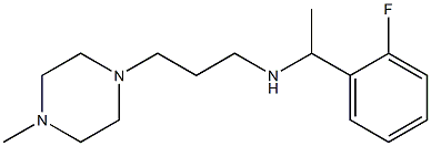 [1-(2-fluorophenyl)ethyl][3-(4-methylpiperazin-1-yl)propyl]amine Struktur