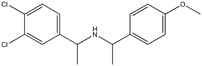 [1-(3,4-dichlorophenyl)ethyl][1-(4-methoxyphenyl)ethyl]amine Struktur