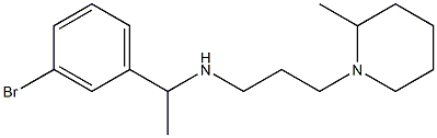 [1-(3-bromophenyl)ethyl][3-(2-methylpiperidin-1-yl)propyl]amine Struktur