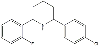 [1-(4-chlorophenyl)butyl][(2-fluorophenyl)methyl]amine Struktur