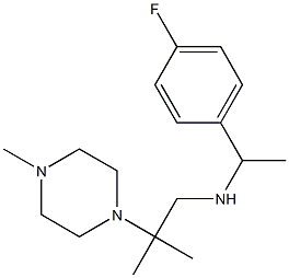 [1-(4-fluorophenyl)ethyl][2-methyl-2-(4-methylpiperazin-1-yl)propyl]amine Struktur