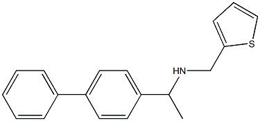 [1-(4-phenylphenyl)ethyl](thiophen-2-ylmethyl)amine Struktur