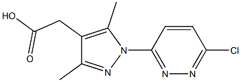 [1-(6-chloropyridazin-3-yl)-3,5-dimethyl-1H-pyrazol-4-yl]acetic acid Struktur