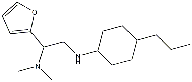 [1-(furan-2-yl)-2-[(4-propylcyclohexyl)amino]ethyl]dimethylamine Struktur