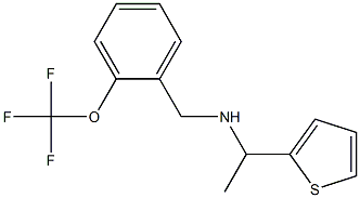 [1-(thiophen-2-yl)ethyl]({[2-(trifluoromethoxy)phenyl]methyl})amine Struktur