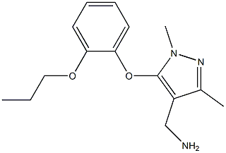 [1,3-dimethyl-5-(2-propoxyphenoxy)-1H-pyrazol-4-yl]methanamine Struktur