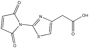 [2-(2,5-dioxo-2,5-dihydro-1H-pyrrol-1-yl)-1,3-thiazol-4-yl]acetic acid Struktur