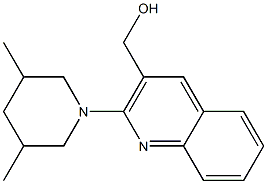 [2-(3,5-dimethylpiperidin-1-yl)quinolin-3-yl]methanol Struktur