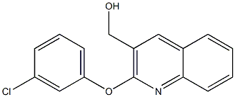 [2-(3-chlorophenoxy)quinolin-3-yl]methanol Struktur