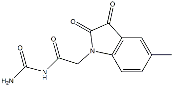 [2-(5-methyl-2,3-dioxo-2,3-dihydro-1H-indol-1-yl)acetyl]urea Struktur