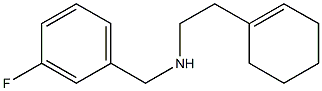 [2-(cyclohex-1-en-1-yl)ethyl][(3-fluorophenyl)methyl]amine Struktur