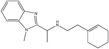 [2-(cyclohex-1-en-1-yl)ethyl][1-(1-methyl-1H-1,3-benzodiazol-2-yl)ethyl]amine Struktur