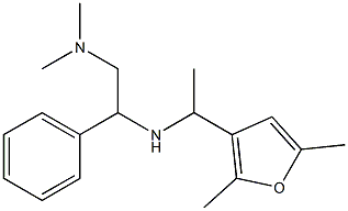 [2-(dimethylamino)-1-phenylethyl][1-(2,5-dimethylfuran-3-yl)ethyl]amine Struktur