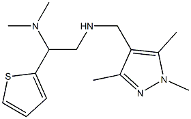 [2-(dimethylamino)-2-(thiophen-2-yl)ethyl][(1,3,5-trimethyl-1H-pyrazol-4-yl)methyl]amine Struktur