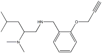 [2-(dimethylamino)-4-methylpentyl]({[2-(prop-2-yn-1-yloxy)phenyl]methyl})amine Struktur