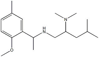 [2-(dimethylamino)-4-methylpentyl][1-(2-methoxy-5-methylphenyl)ethyl]amine Struktur