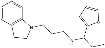 [3-(2,3-dihydro-1H-indol-1-yl)propyl][1-(thiophen-2-yl)propyl]amine Struktur