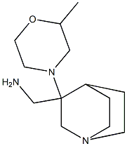 [3-(2-methylmorpholin-4-yl)-1-azabicyclo[2.2.2]octan-3-yl]methanamine Struktur