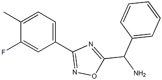 [3-(3-fluoro-4-methylphenyl)-1,2,4-oxadiazol-5-yl](phenyl)methanamine Struktur