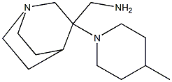 [3-(4-methylpiperidin-1-yl)-1-azabicyclo[2.2.2]octan-3-yl]methanamine Struktur