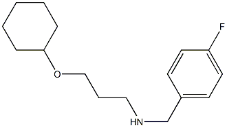 [3-(cyclohexyloxy)propyl][(4-fluorophenyl)methyl]amine Struktur