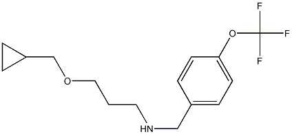 [3-(cyclopropylmethoxy)propyl]({[4-(trifluoromethoxy)phenyl]methyl})amine Struktur