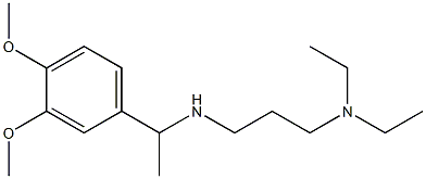 [3-(diethylamino)propyl][1-(3,4-dimethoxyphenyl)ethyl]amine Struktur