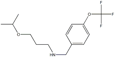 [3-(propan-2-yloxy)propyl]({[4-(trifluoromethoxy)phenyl]methyl})amine Struktur