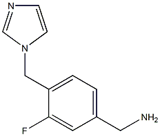 [3-fluoro-4-(1H-imidazol-1-ylmethyl)phenyl]methanamine Struktur