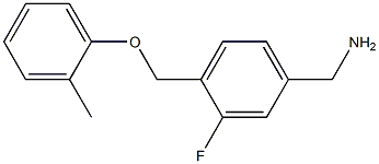 [3-fluoro-4-(2-methylphenoxymethyl)phenyl]methanamine Struktur