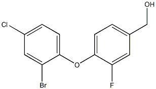 [4-(2-bromo-4-chlorophenoxy)-3-fluorophenyl]methanol Struktur