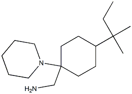 [4-(2-methylbutan-2-yl)-1-(piperidin-1-yl)cyclohexyl]methanamine Struktur