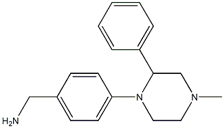 [4-(4-methyl-2-phenylpiperazin-1-yl)phenyl]methanamine Struktur