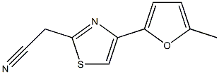 [4-(5-methyl-2-furyl)-1,3-thiazol-2-yl]acetonitrile Struktur