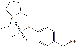 [4-(aminomethyl)phenyl]-N-[(1-ethylpyrrolidin-2-yl)methyl]methanesulfonamide Struktur