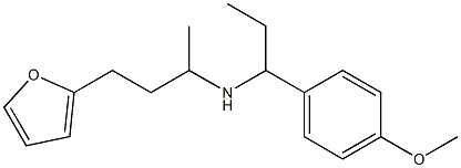 [4-(furan-2-yl)butan-2-yl][1-(4-methoxyphenyl)propyl]amine Struktur