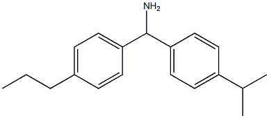 [4-(propan-2-yl)phenyl](4-propylphenyl)methanamine Struktur