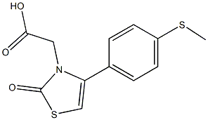 [4-[4-(methylthio)phenyl]-2-oxo-1,3-thiazol-3(2H)-yl]acetic acid Struktur