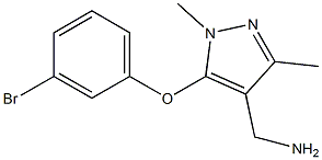 [5-(3-bromophenoxy)-1,3-dimethyl-1H-pyrazol-4-yl]methanamine Struktur